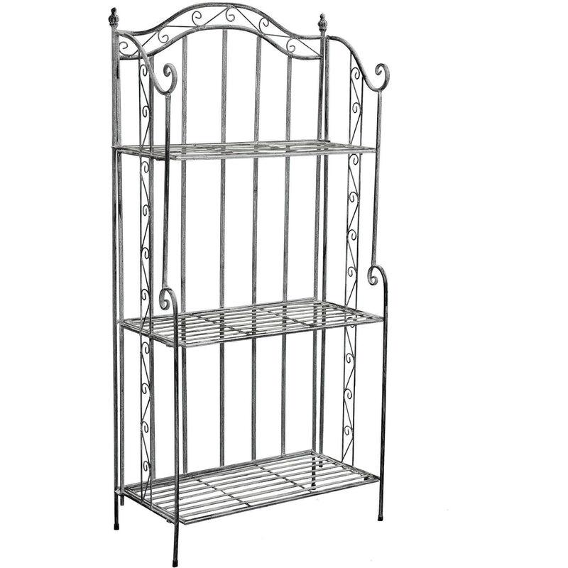Scaffale Ad Angolo In Ferro Per Interno Esterno Ingresso Portico Giardino Ristorante Bar Albergo colore bianco ossidato Scaffale Ad Angolo In Ferro Per Interno Esterno Ingresso Portico Giardino Ristorante Bar Albergo colore bianco ossidato