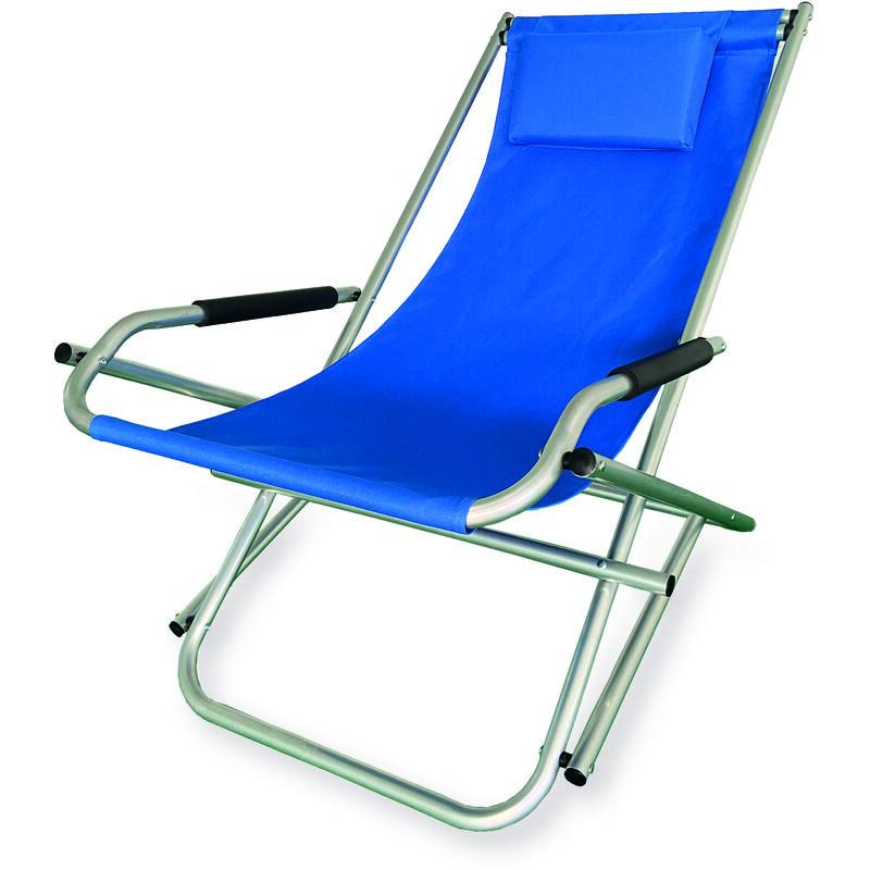 Sdraio Elba Basculante in alluminio e PVC 600D Colore Blu - GARDEN FRIEND Sdraio Elba Basculante in alluminio e PVC 600D Colore Blu - GARDEN FRIEND