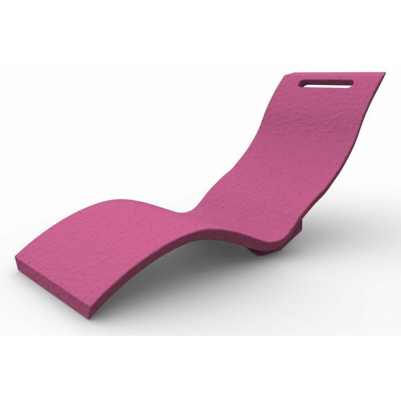 Sdraio Lettino Chaise Longue Fucsia Riscaldato Elettrico da Giardino Piscina - BRICOSHOP24
