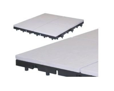 Mattonella in plastica "Click- Clack" cm. 30 (L) x 30 (P) bianco cf. 9 mattonelle