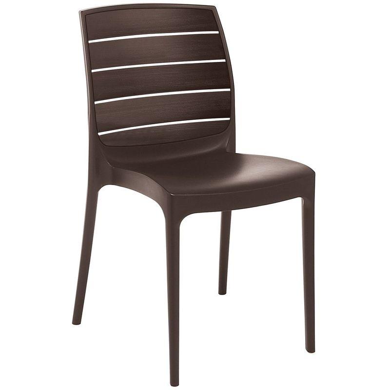 Grand Soleil - Sedia polimerica ecologica (Greenpol) - Moka