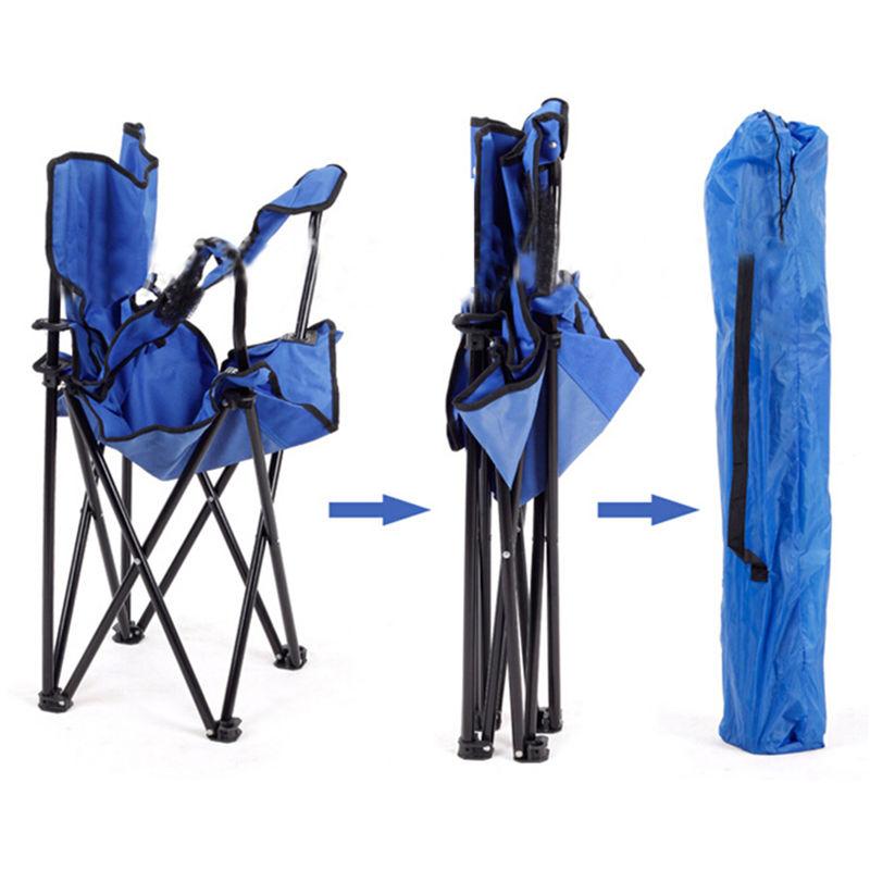 Sedia da campeggio portatile pieghevole Sedia da pesca Sedia pieghevole Sedia da spiaggia - Blu
