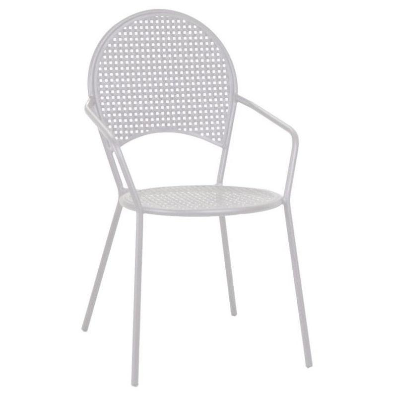 Sedia Da Giardino 55x49x89cm In Ferro Ivrea Bianca - Adami