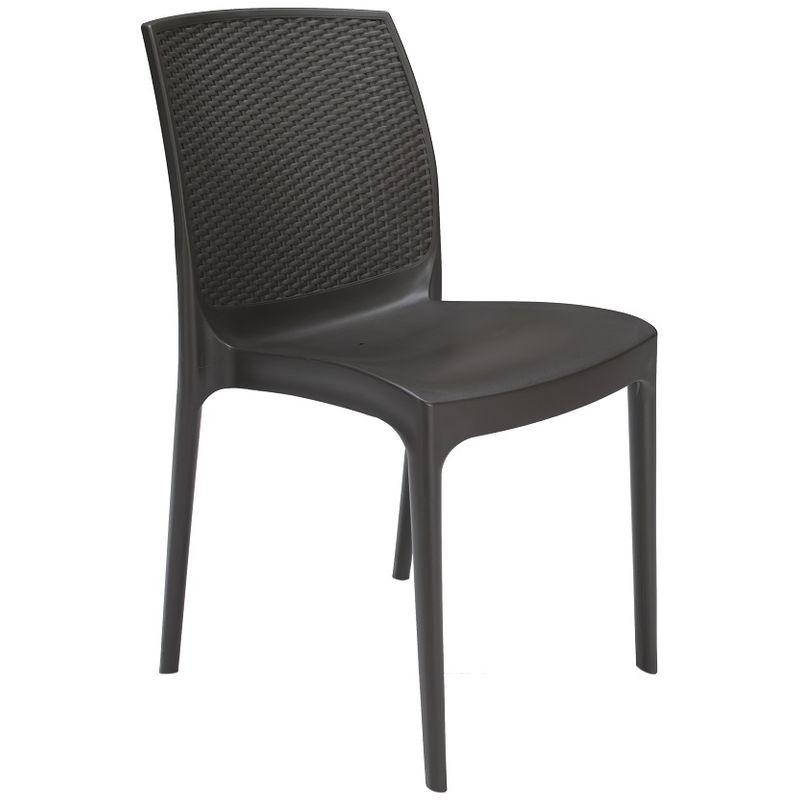 Sedie Poly rattan bar giardino gelateria impilabile BISTROT Grand Soleil - Moka