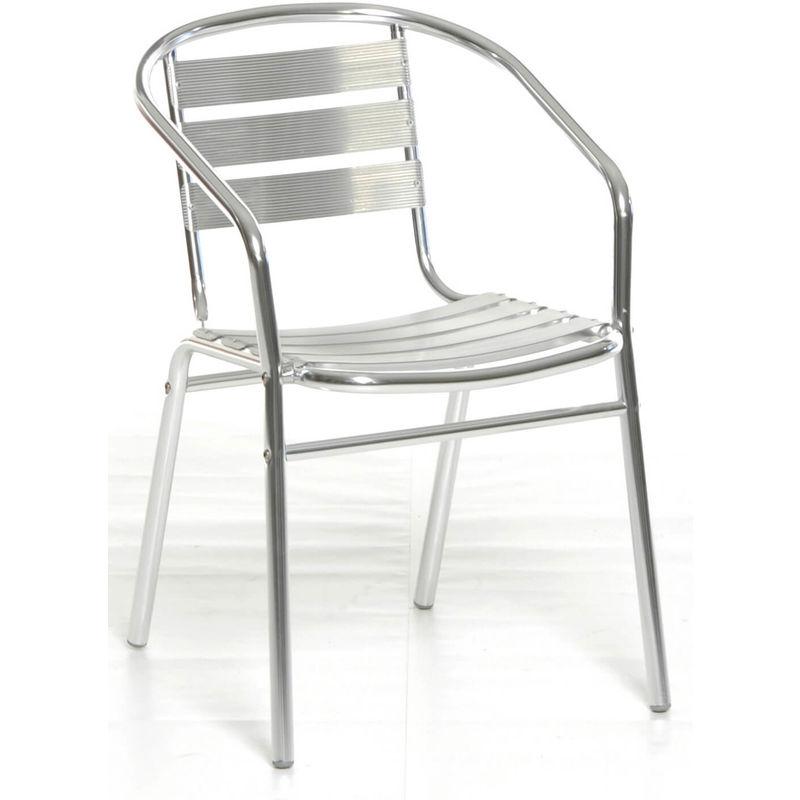 Sedia Da Giardino In Alluminio Eco Silver - Taddei Sedia Da Giardino In Alluminio Eco Silver - Taddei