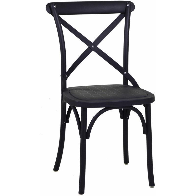 Sedia Da Giardino In Plastica Cross Nero - Adami