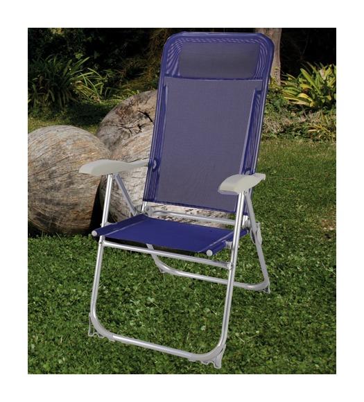 SEDIA SDRAIO in alluminio anodizzato - reclinabile - pieghevole - MARE PISCINA