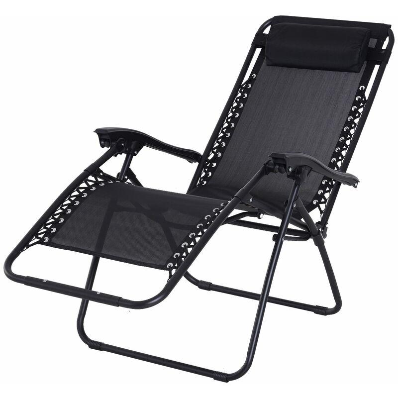 Sedia Sdraio Pieghevole Reclinabile Lettino Relax A Gravità Zero In Textilene Nero 90x65x110 Cm Miozzi Sedia Sdraio Pieghevole Reclinabile Lettino Relax A Gravità Zero In Textilene Nero 90x65x110 Cm Miozzi
