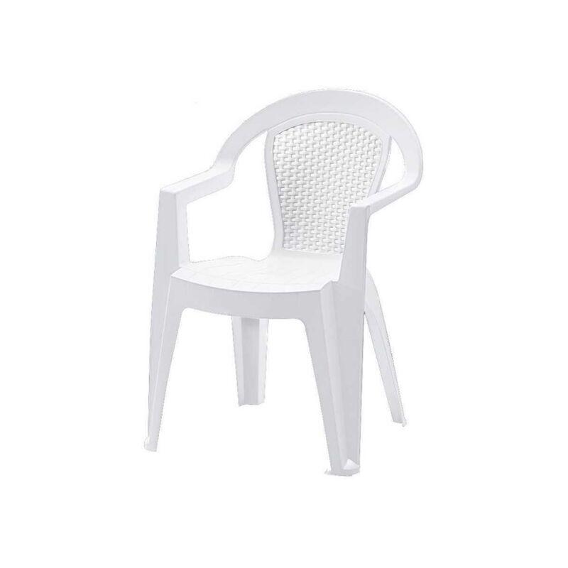 Sedia Sofia Rattan Bianco