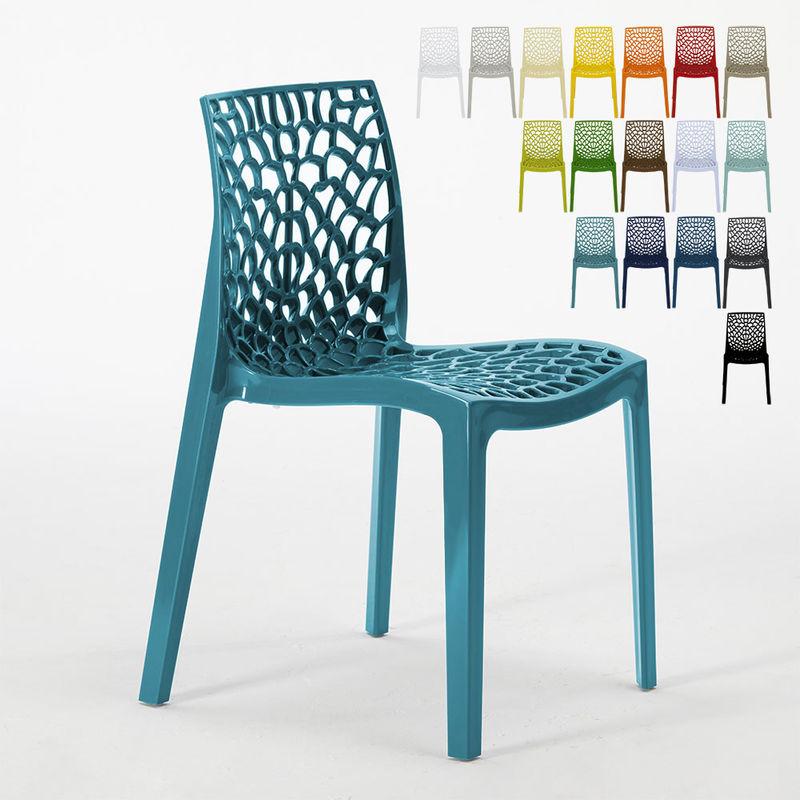 Sedie Cucina Bar Gruvyer In Polipropilene Impilabili Grand Soleil | Blu 2 Sedie Cucina Bar Gruvyer In Polipropilene Impilabili Grand Soleil | Blu 2