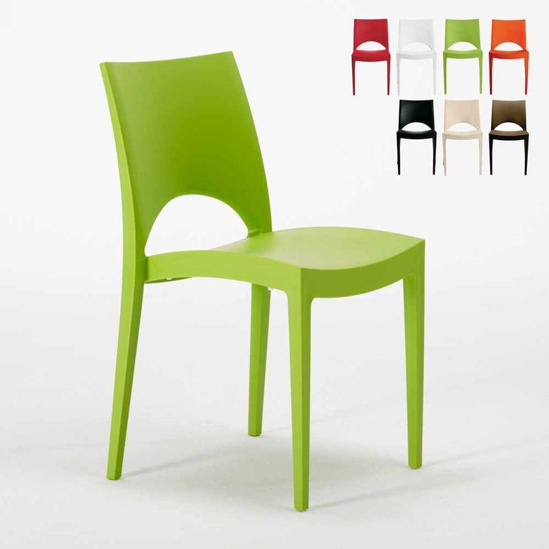 Sedie Paris per Cucina Casa Bar Polipropilene Impilabile | Verde 2 - Grand Soleil Sedie Paris per Cucina Casa Bar Polipropilene Impilabile | Verde 2 - Grand Soleil