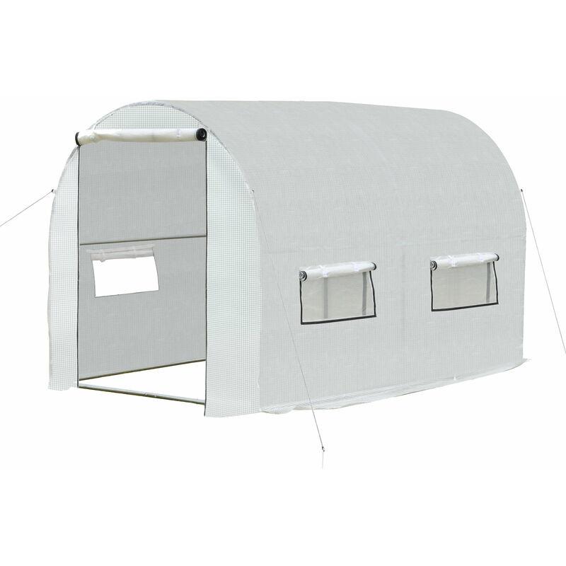 Serra A Tunnel Da Giardino 295x200x190 Cm In Acciaio E Pe Bianca - Outsy