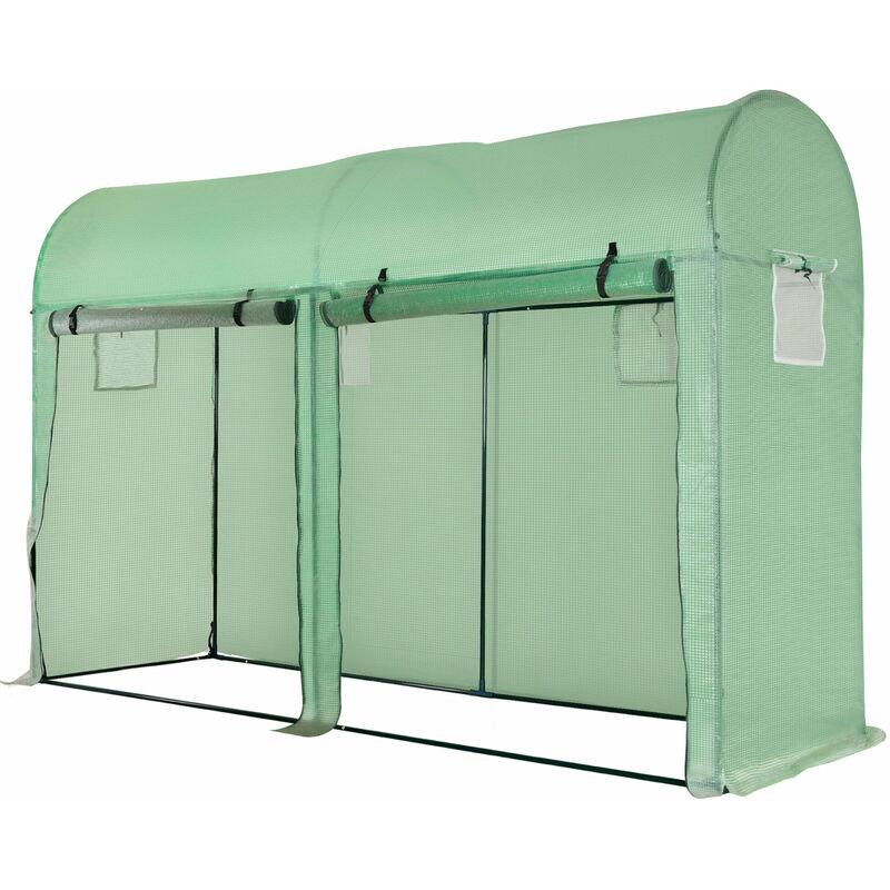 Serra A Tunnel Da Giardino 300x100x200 Cm In Acciaio E Pe Verde - Outsy