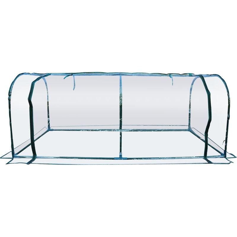 Miozzi - Serra Da Giardino A Tunnel In Pvc Telaio In Acciaio Trasparente 200x100x80 Cm