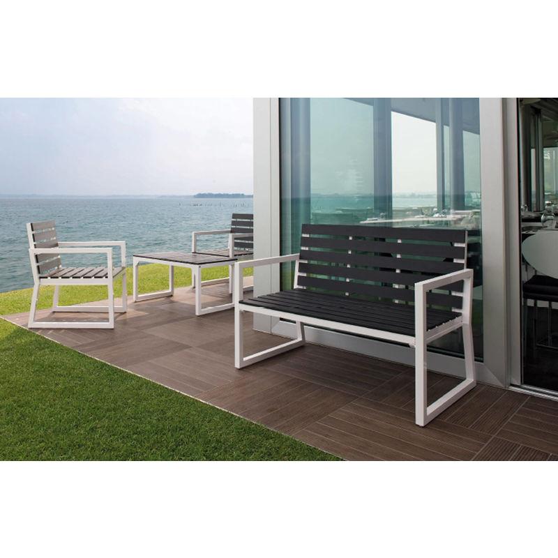 Set Da Giardino Divano 2 Poltrone E Tavolino In Alluminio Quick - Ranieri