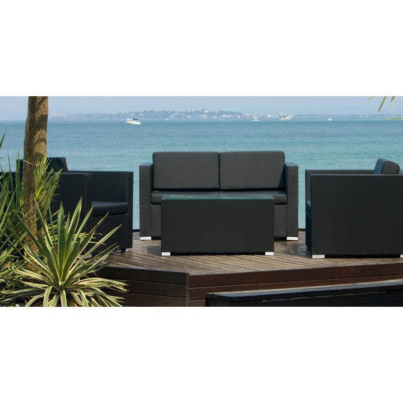 Set Da Giardino Divano 2 Poltrone E Tavolino In Textilene Extrò - Ranieri Set Da Giardino Divano 2 Poltrone E Tavolino In Textilene Extrò - Ranieri