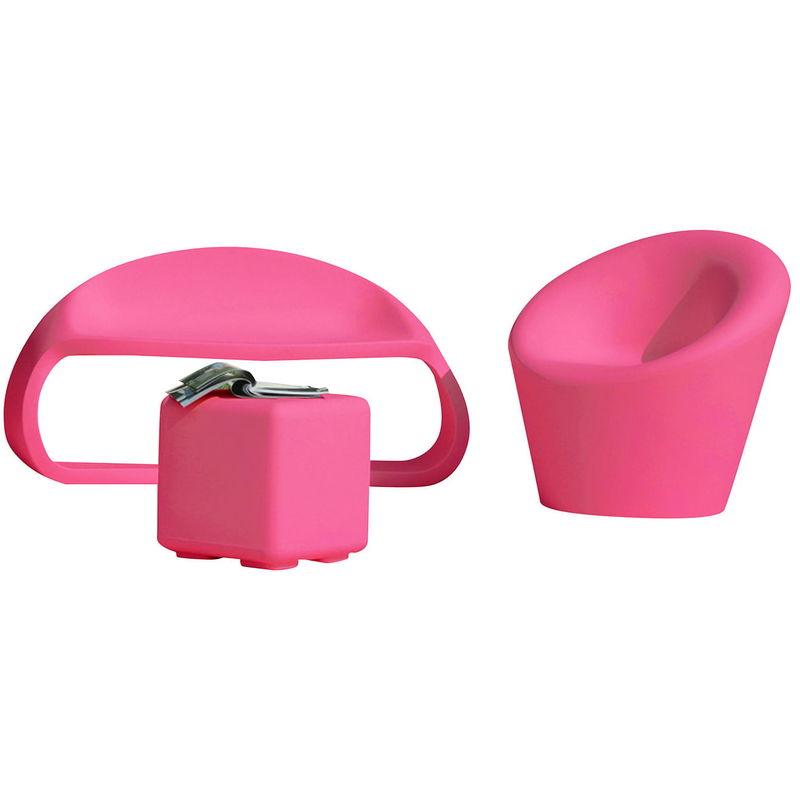 Set Da Giardino Divano Poltrona E Tavolino In Polietilene Lilla - Vanossi