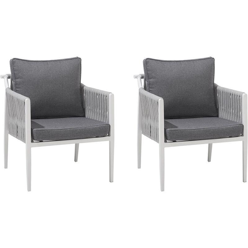 Set di 2 sedie da giardino color grigio LATINA - BELIANI