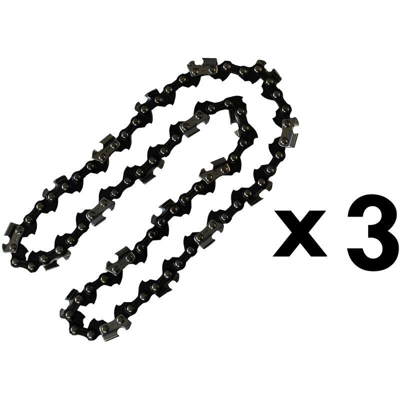 Set di 3 catene 40 maglie per motosega da potatura