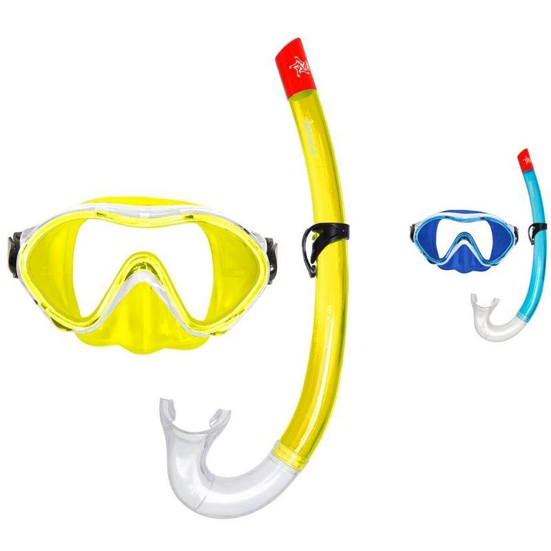 Set kiros jr color maschera e boccaglio colore giallo - Abysstar