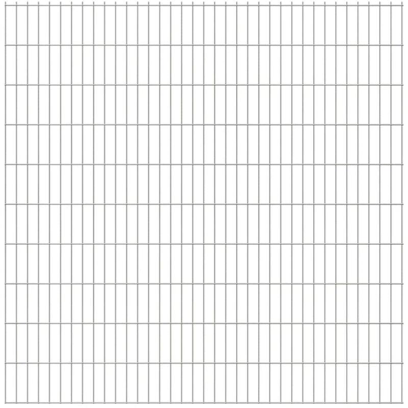 Set Pannelli recinzione giardino 2D 2008x2030 mm 4 m argento - ASUPERMALL