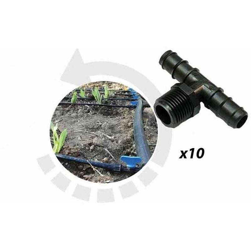 Set raccordi irrigazione - 10x tee 20x20x3/4 m - per tubo o ala gocciolante 20mm Set raccordi irrigazione - 10x tee 20x20x3/4 m - per tubo o ala gocciolante 20mm