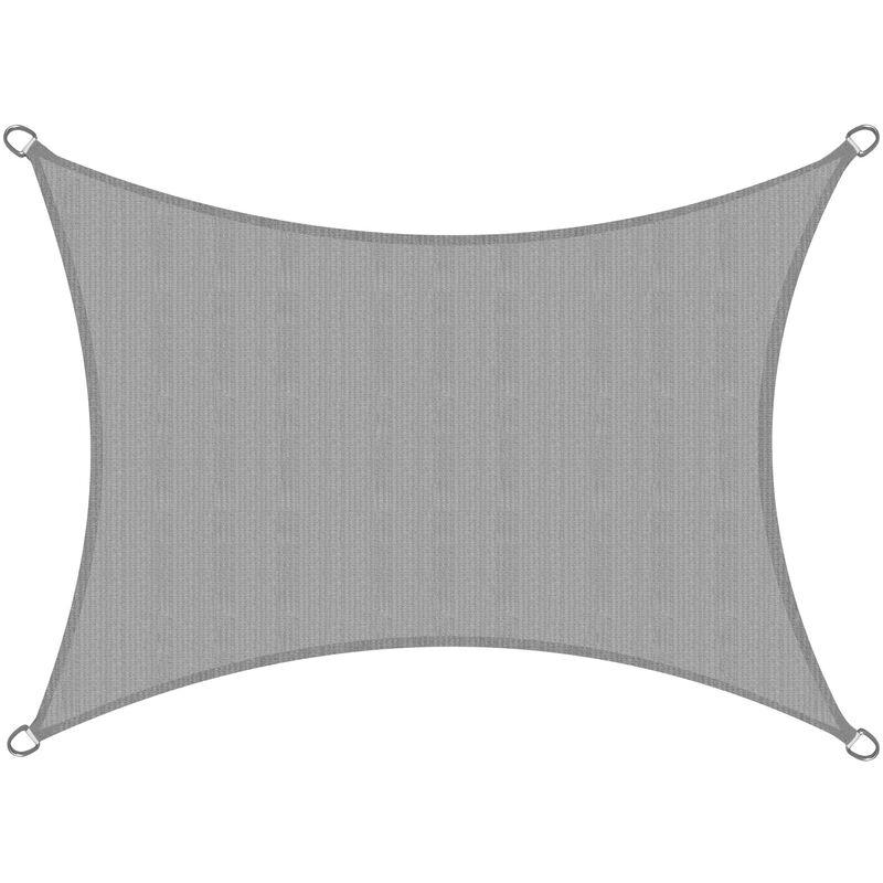 Tenda a vela parasole e ombreggiante rettangolare SolVision Grigio, 300x200 cm - Sol Royal