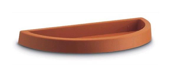 Tuttacasa - Sottovaso In Plastica Piante/Giardino Mod. 'Mezzaluna' Per m. Egeo d. 45X23X4,3H