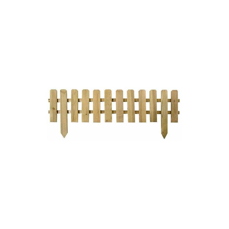 Recinzione in legno da giardino bassa - 120x30/45 - da fissare nel terreno