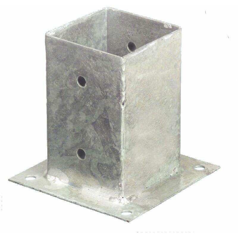 Staffa fissaggio a bicchiere per palo 12 x 12
