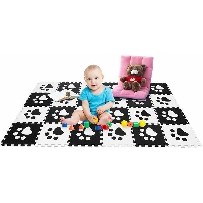 Costway - Tappetino da Gioco, Puzzle da Pavimento per Bambini, 24 Pezzi, in Eva Ecologico, 30x30cm
