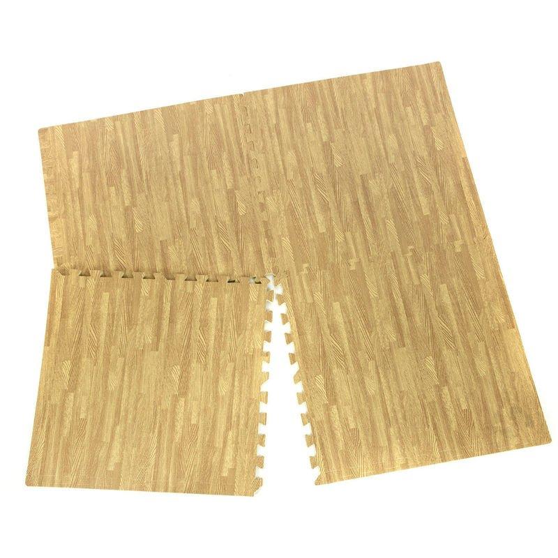 Tappeto Puzzle Eva Effetto Legno tappetino gioco palestra casa set 60x60 4pcs 1.44 mq sp.1cm STI
