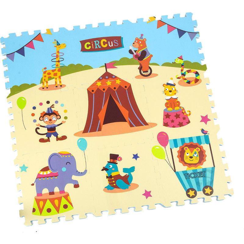 Tappeto Puzzle Eva Circo Tappetino Gioco bambini set 30x30 1cm 9pcs TOP STI
