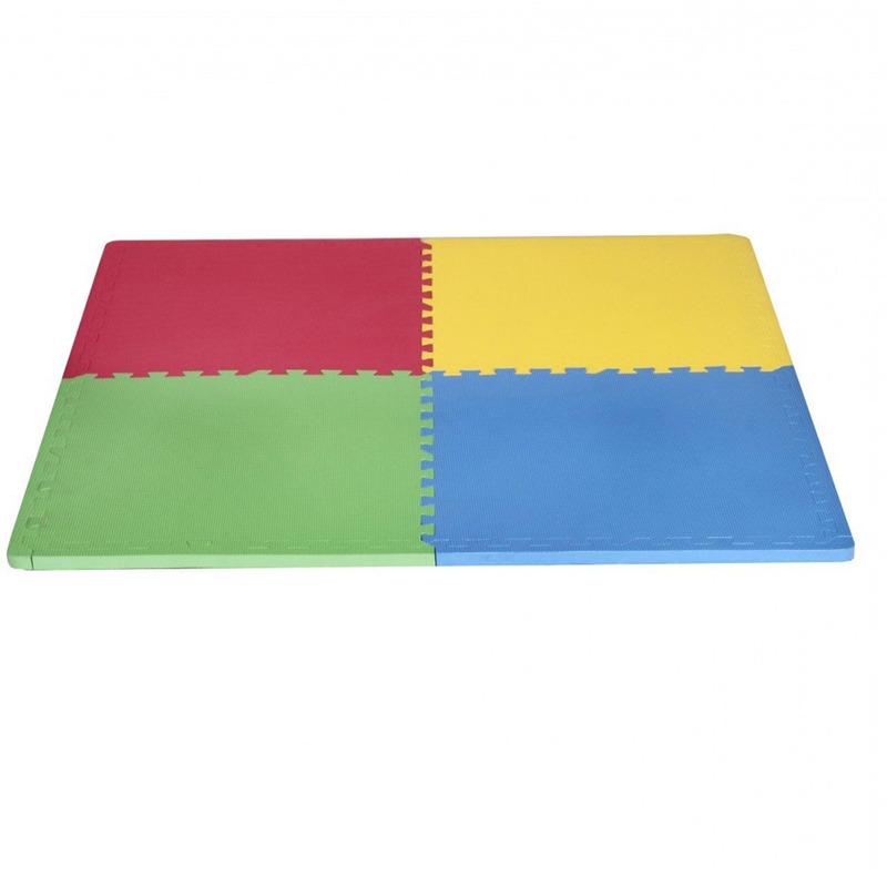 Tappeto Puzzle Eva colori assortiti tappetino gioco palestra casa set 60x60 4pcs TOP 1.44 mq sp.1cm STI