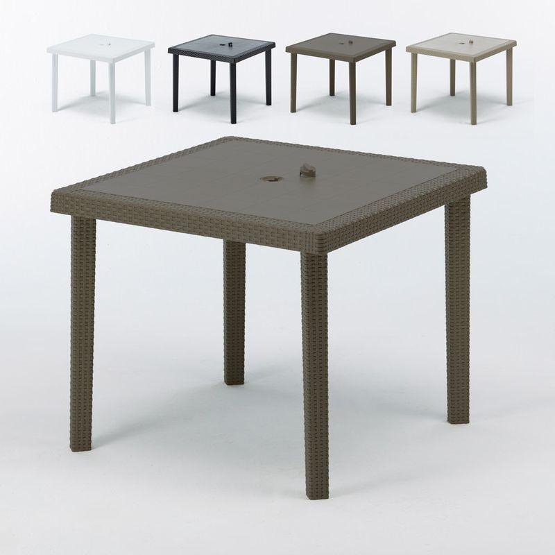 12 Tavoli bar poly rattan quadrati 90x90 Grand Soleil Boheme | Marrone 12 Tavoli bar poly rattan quadrati 90x90 Grand Soleil Boheme | Marrone