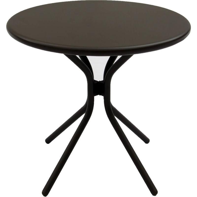 Tavolino Da Giardino Ø50x45 Cm In Ferro Shell Grigio Scuro - Taddei Tavolino Da Giardino Ø50x45 Cm In Ferro Shell Grigio Scuro - Taddei