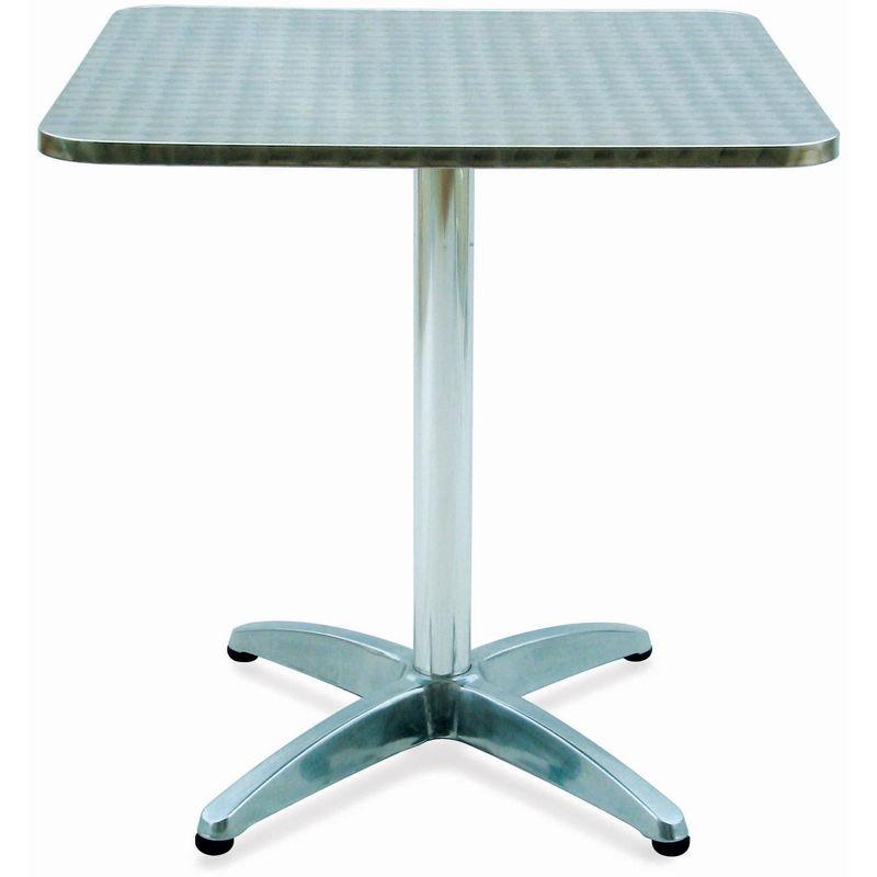 Tavolino Quarato Da Giardino 70x70 Cm In Alluminio Silver - Tosini