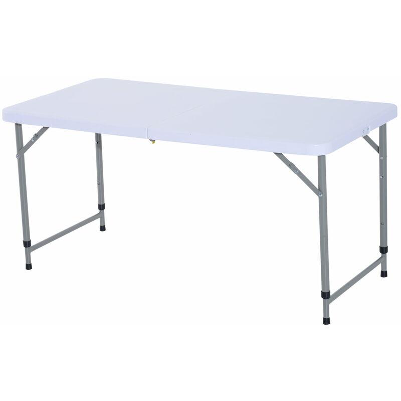 Tavolo Da Campeggio Picnic Richiudibile A Valigetta In Polietilene Bianco 122x61x59/74 Cm Miozzi Tavolo Da Campeggio Picnic Richiudibile A Valigetta In Polietilene Bianco 122x61x59/74 Cm Miozzi