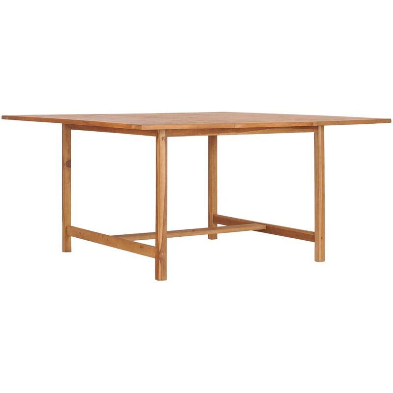 Tavolo da Giardino 150x150x76 cm in Legno Massello di Teak - Marrone - Vidaxl