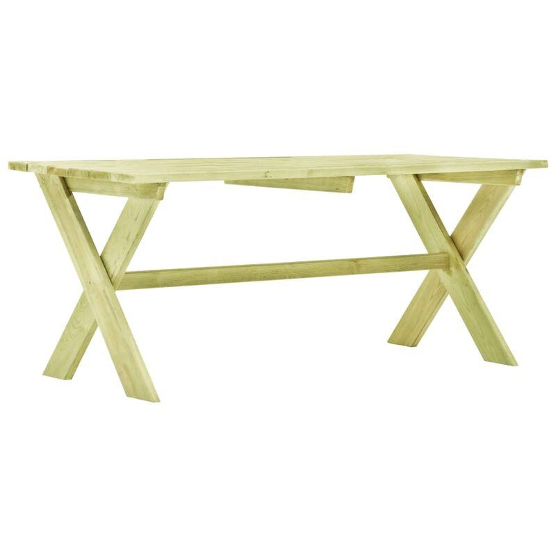 vidaXL Tavolo da Giardino 170x73x70 cm in Legno di Pino Impregnato - Verde