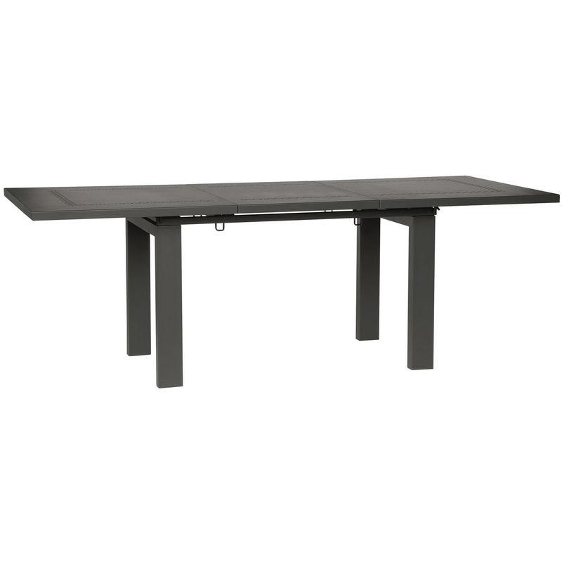 Tavolo Da Giardino Allungabile 220/300x110x76 Cm In Acciaio Helios Xl Antracite - Pasotti