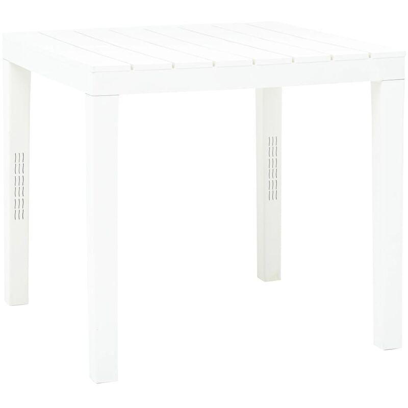 Tavolo da Giardino 78x78x72 cm in Plastica Bianco - Bianco - Vidaxl