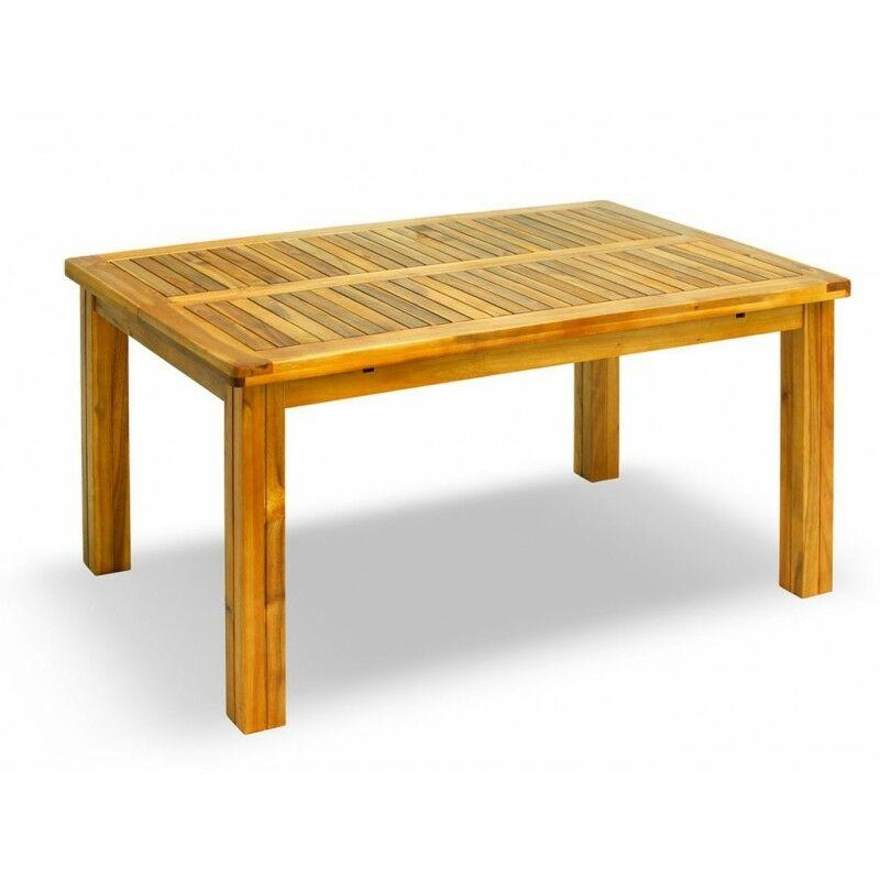 MN - Tavolo quadrato acacia 4gambe apertura sincronizzata