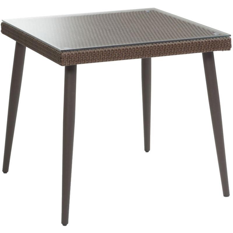 Tavolo Da Giardino In Polyrattan Con Vetro 90x90h77cm Adami Adila Noce Tavolo Da Giardino In Polyrattan Con Vetro 90x90h77cm Adami Adila Noce