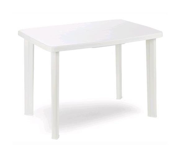 TAVOLO da giardino in RESINA Rettangolare 101x68x72 cm mod. FARETTO BIANCO - EAC