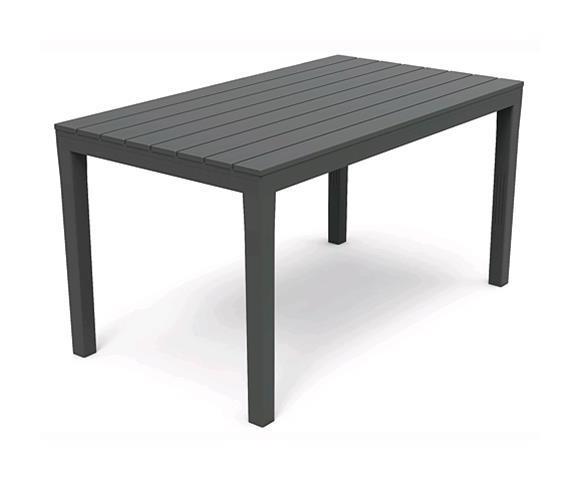TAVOLO da giardino in RESINA Rettangolare 138x78x72H cm SUMATRA ANTRACITE - EAC