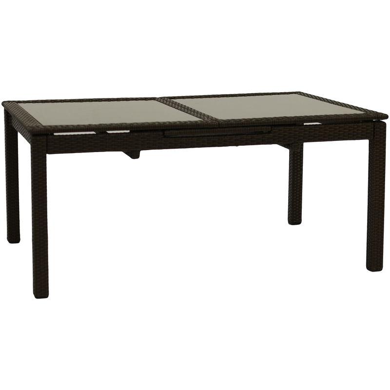 Tavolo Da Giardino Rettangolare Allungabile 200/260cm In Polyrattan Adami Adila Noce Tavolo Da Giardino Rettangolare Allungabile 200/260cm In Polyrattan Adami Adila Noce