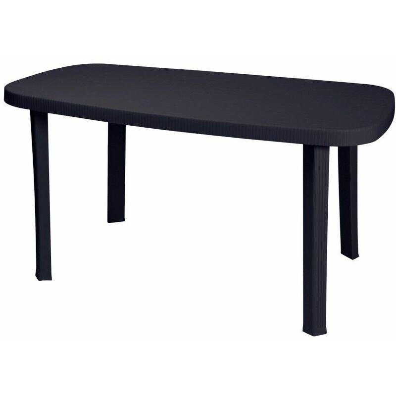 Salone - Tavolo garden otello cm.140x82x72h finitura antracite arredo giardino