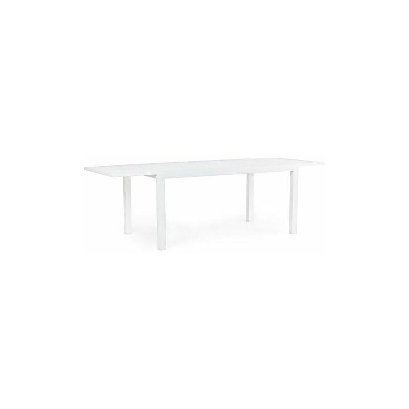 Tavolo da Giardino Rettangolare Allungabile Bizzotto Hilde 160-240X90X75CM in Alluminio Colore Bianco - 0662612