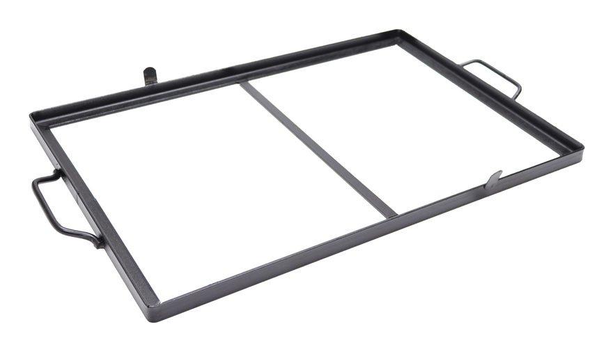 Telaio in ferro con manici 60x40cm per bistecchiera in ghisa piastra in pietra lavica e ollare